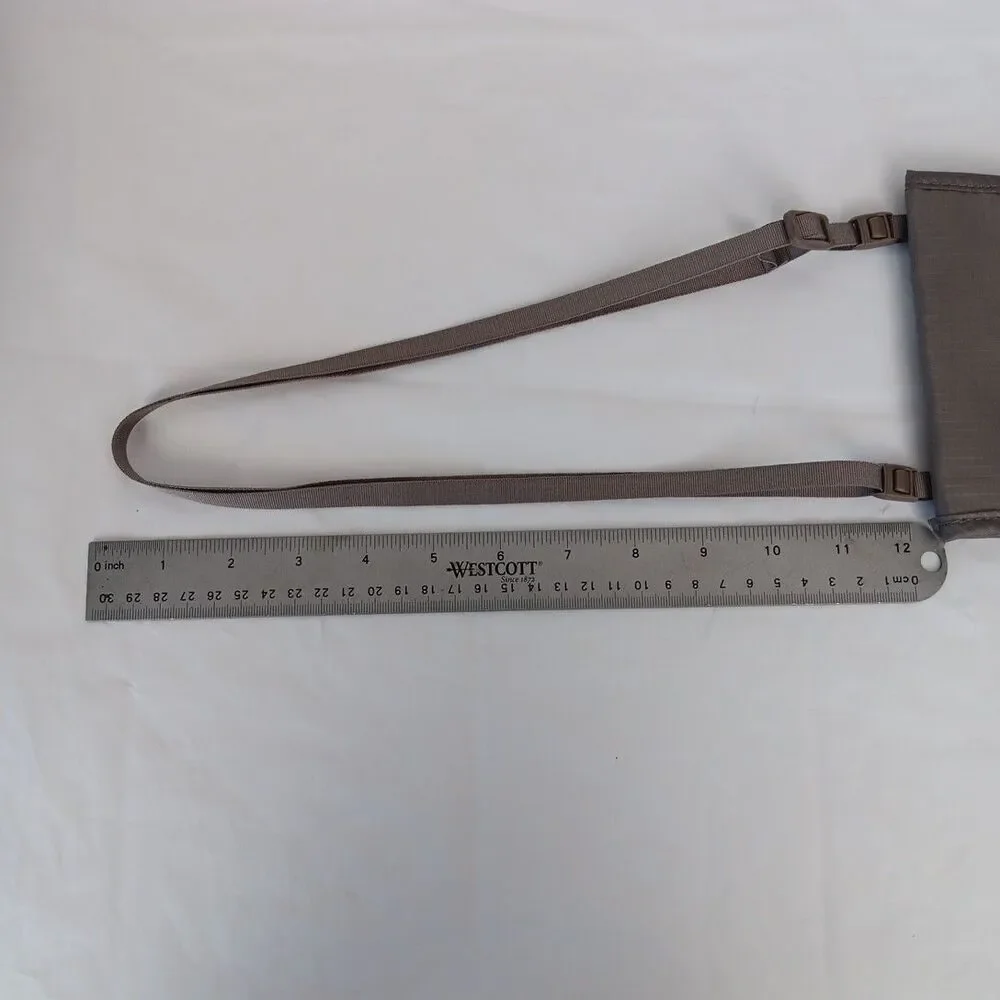 REI Co-Op Slim Neck Wallet Soft Detachable 12"-24" Strap Grey 5 Pockets Discreet - Picture 12 of 15
